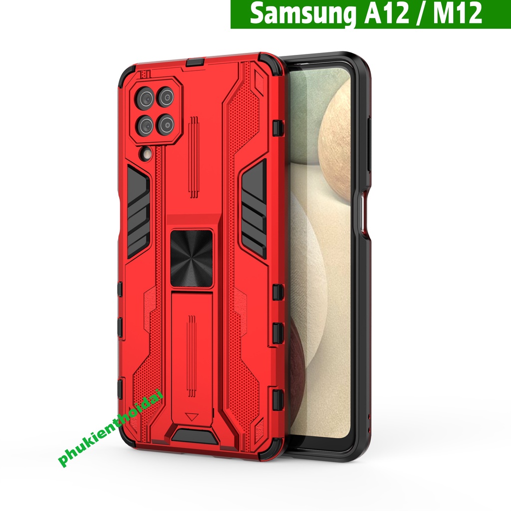 Ốp lưng Samsung A12 / M12 Iron Man Ver 3 chống sốc giá đỡ xem phim đế hút từ tính