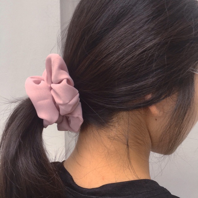 Chun buộc tóc CHIFFON một màu tối giản - SCRUNCHIES BASIC siêu sang - Phụ kiện tóc thời trang độc lạ -Quà tặng sinh nhật