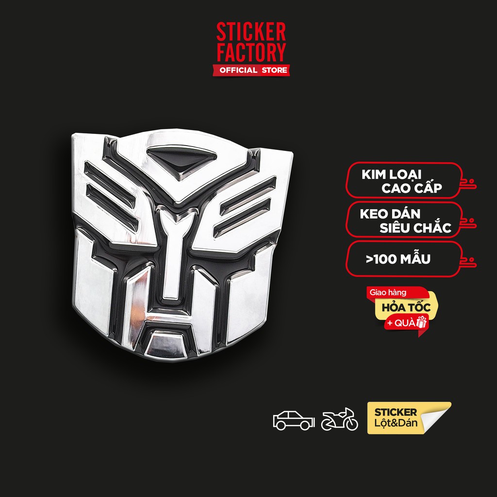 Sticker metal hình dán kim loại 3D Sticker Factory - Chủ đề PROTECT the Earth Transformers