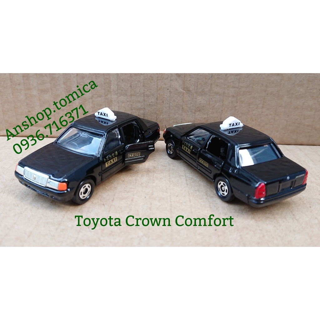 Mô hình xe T a x i Hong Kong màu đen mở được cửa tomica Nhật Bản