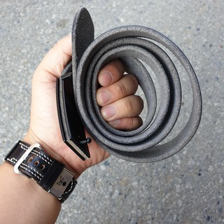 Thắt lưng da bò nguyên miếng handmade (Mặt bạc và đen)