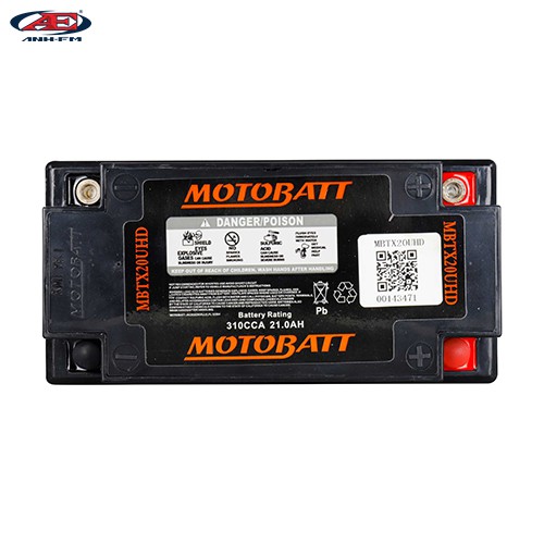 BÌNH ĐIỆN MOTOBATT 20UHD (12V~21A) dùng cho dòng xe môtô hàng chính hãng thương hiệu MOTOBATT