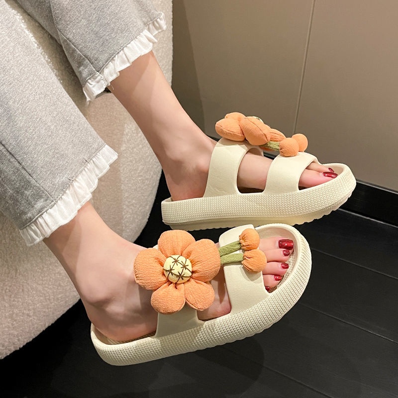Dép đi trong nhà đế mềm chống trượt phong cách dễ thương cho nữ