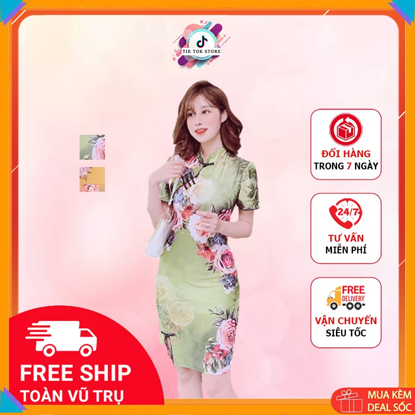 Sườn xám cách tân, váy ôm body TIK TOK STORE