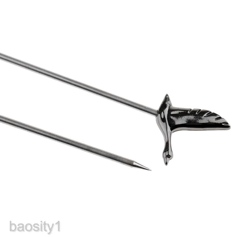 [BAOSITY1] 3PCS Stainless Steel Cocktail Picks Martini Fruit Stick For Party