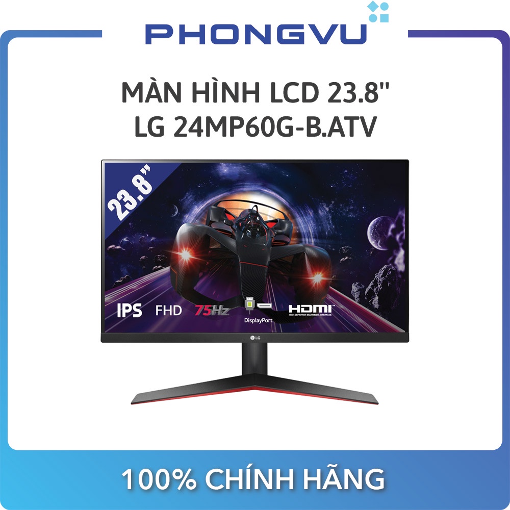 Màn hình LCD 23.8'' LG 24MP60G-B.ATV (1920 x 1080,IPS,75Hz,1ms, AMD Freesync)