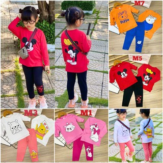 (20KG-40KG) BỘ ĐỒ TAY DÀI BÉ GÁI SIZE ĐẠI