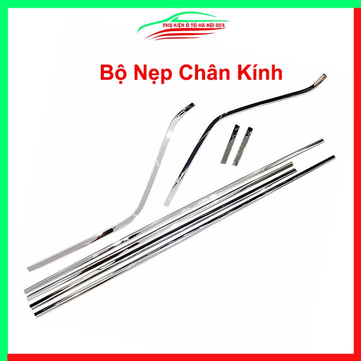 Bộ nẹp viền chân kính cong kính Suzuki XL7 2020 Inox sáng bóng chuẩn form xe