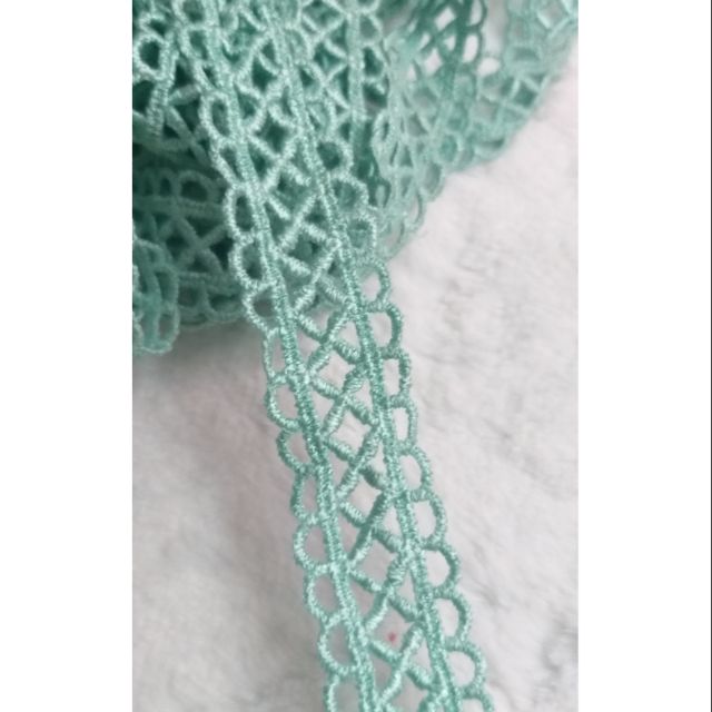 Ren chỉ màu xanh ngọc size 2cm ( 1 mét /3k)