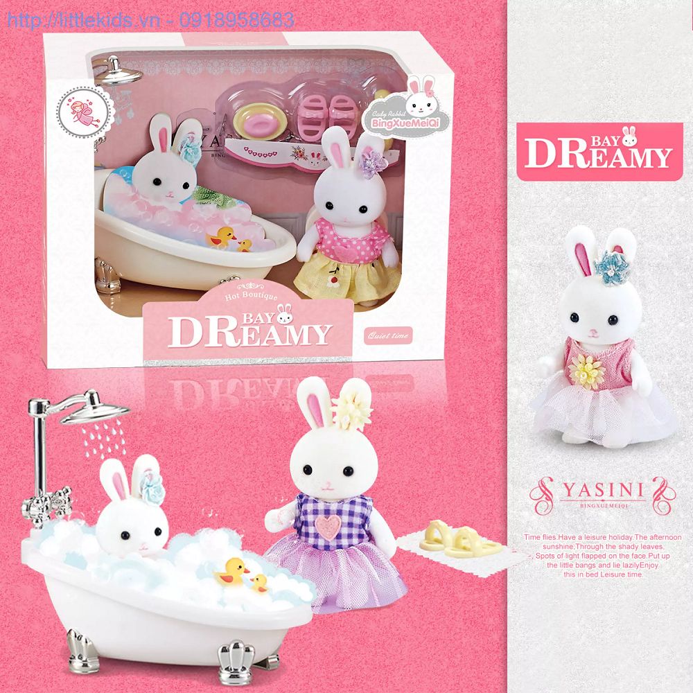 Comb Bộ Búp Bê Nhà Thỏ Mini Quiet Time YASINI - No.6621