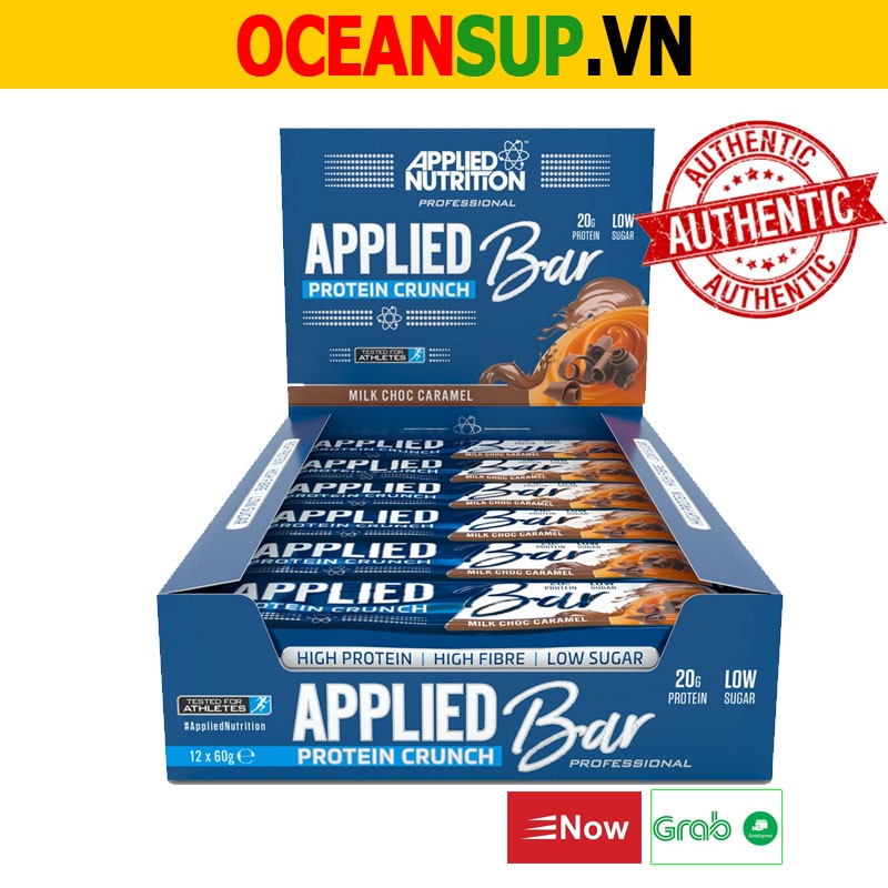 Bánh Protein Bar - Applied Nutrition Applied bar protein crunch 60g(Hộp 12 thanh)