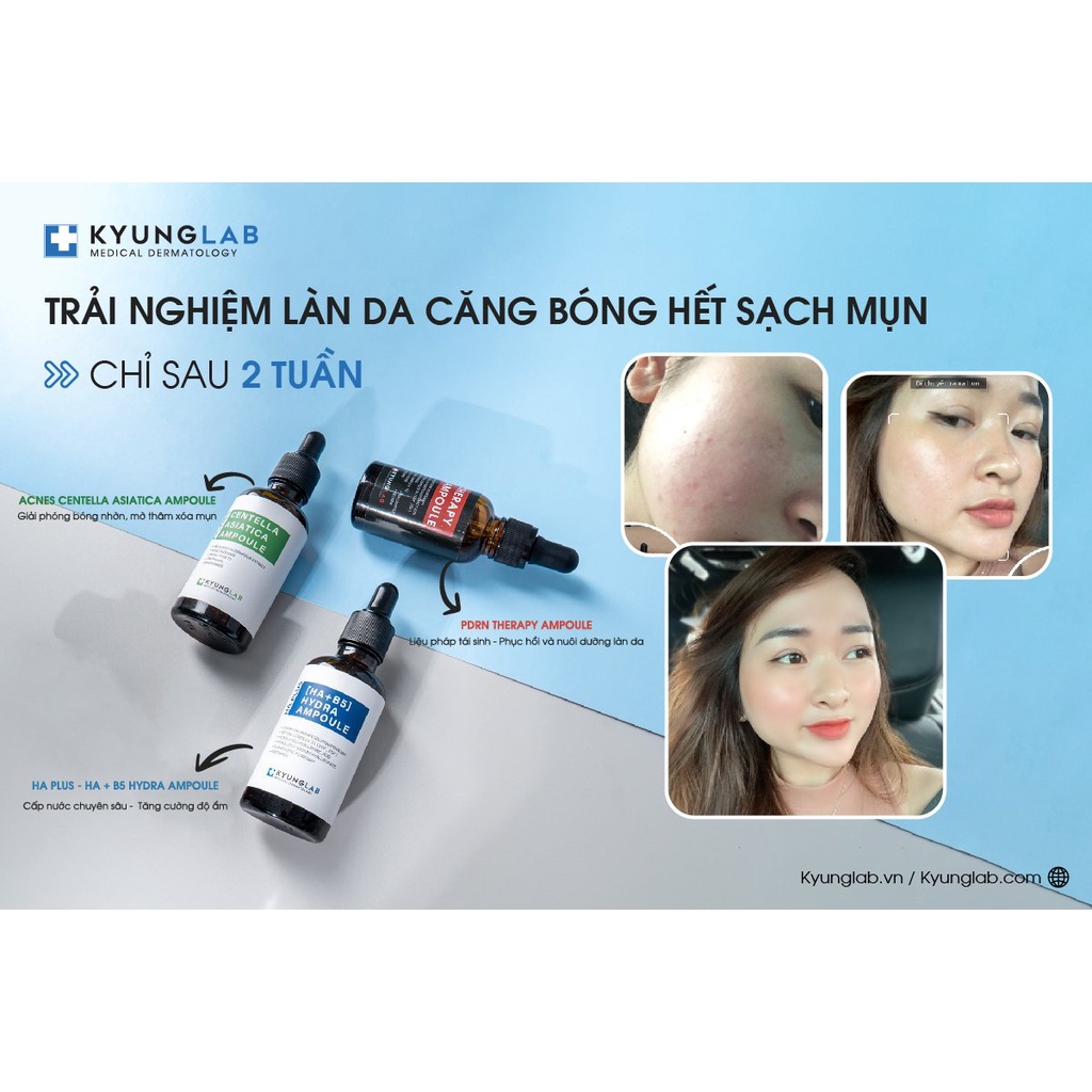 Tinh chất serum HA B5 Cấp Ẩm Căng Bóng Da KYUNG LAB HA PLUS  HYDRA AMPOULE 50ml CHÍNH HÃNG