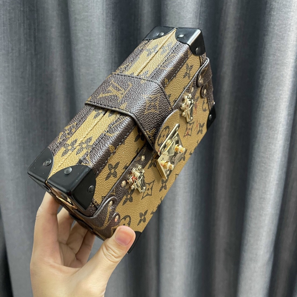 Túi lv cốp vuông size 20 kèm dây da đeo chéo