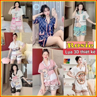 Đùi thiết kế ] pijama lụa mango / lụa xước đùi in 3d sale sốc - bộ ngủ lụa đùi