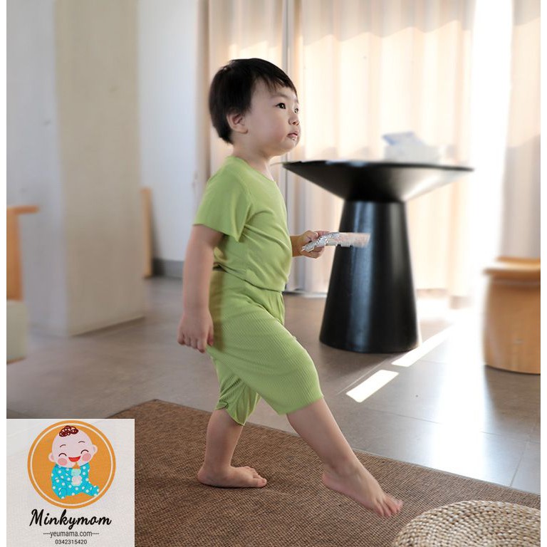 [MINKYMOM QUẢNG CHÂU] Bộ Lửng Thun Gân Minky mom Hàng Chính Hãng