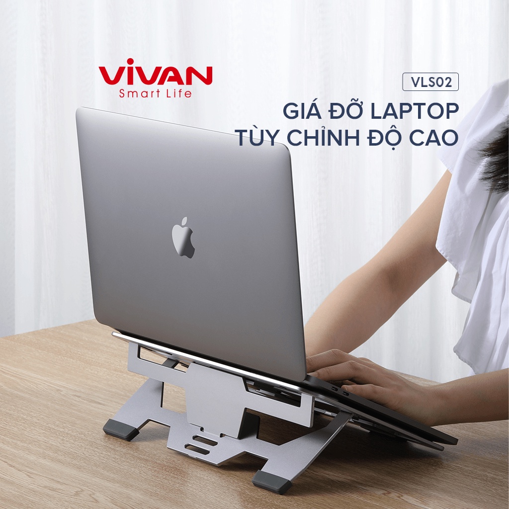 Giá Đỡ Laptop Máy Tính Bảng VIVAN VLS02 Hợp Kim Nhôm Cao Cấp Gấp Gọn Tiện  Lợi Hàng Chính Hãng 