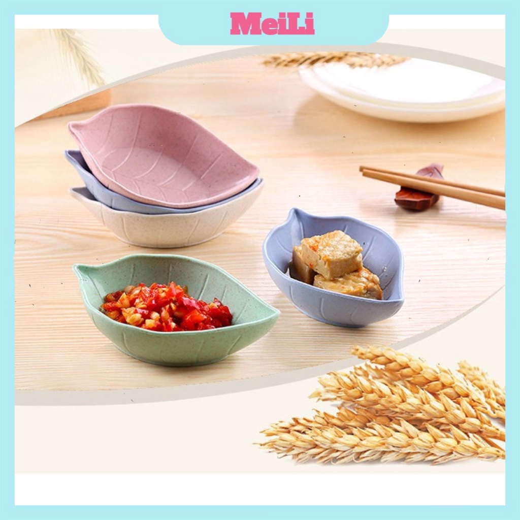 Bát ăn dặm❤️FREESHIP❤️bát nước chấm mini bằng nhựa lúa mạch hình hoa lá tim xinh xắn (tuyển sỉ).