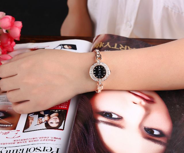 (Thanh lý 150k --&gt;79k) Đồng Hồ Nữ JW Vành Đính Đá Case 26mm Nhỏ Xinh