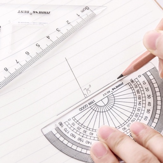 [Colorfulshop] Thước kẻ nhựa 20 cm bản dupe Muji- Bộ 4 thước kẻ tiện dụng