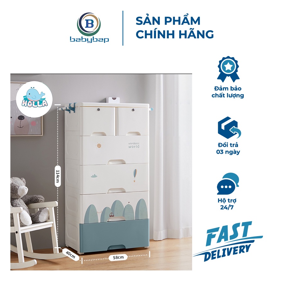 Tủ Nhựa Ngăn Kéo 5 Tầng Siêu Chắc Chắn Holla HL-09135 - Shop BabyBap