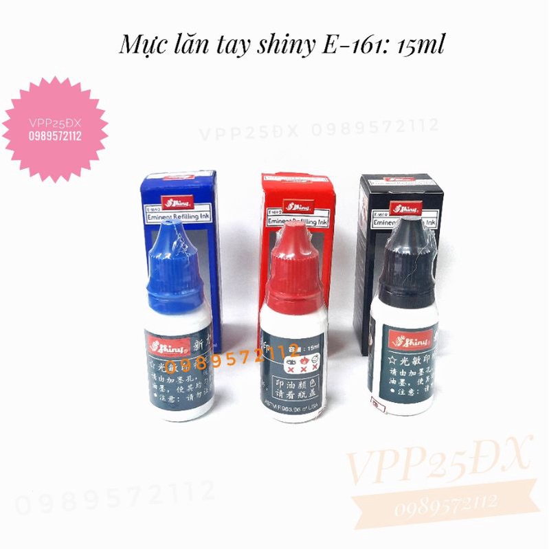 Mực lăn tay shiny E-161 15ml. (dùng cho dấu SM-1)