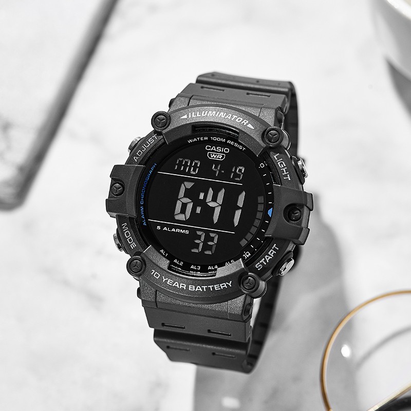 Đồng hồ nam dây nhựa Casio Anh Khuê AE-1500WH-8BVDF