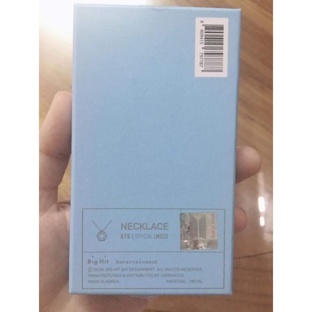 Dây chuyền official Love Myself của BTS - Official goods from BTS