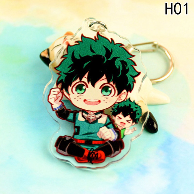 Móc Khóa Nhựa Acrylic Họa Tiết Anime My Hero Academia Midoriya Izuku Bakugou Katsuki