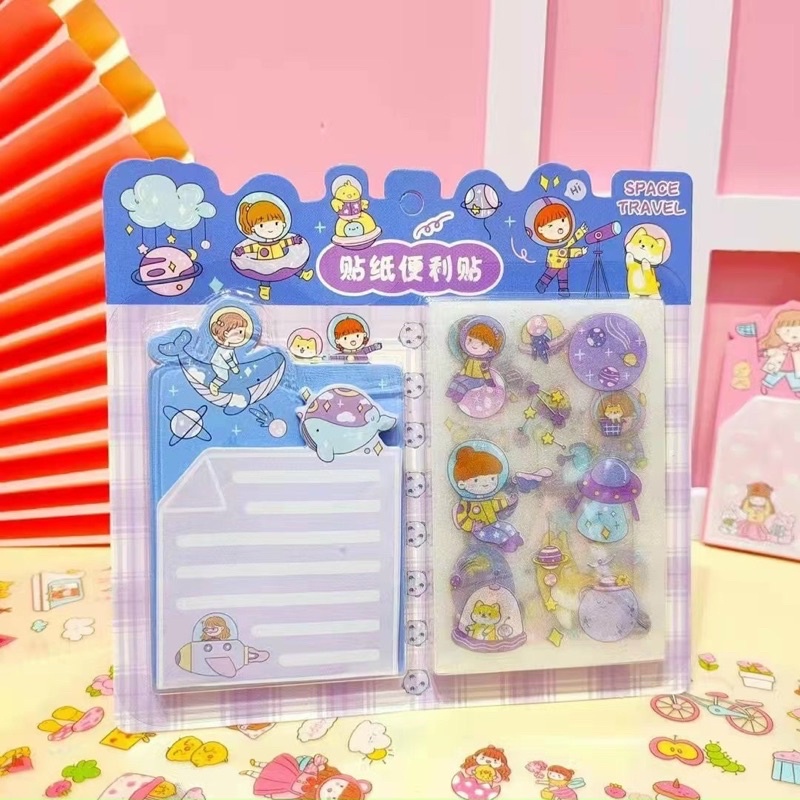 Sticker kèm giấy nhớ