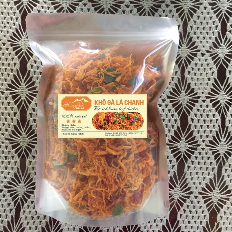 500G Khô gà lá chanh loại ngon không bột - Đặc sản Đà Lạt