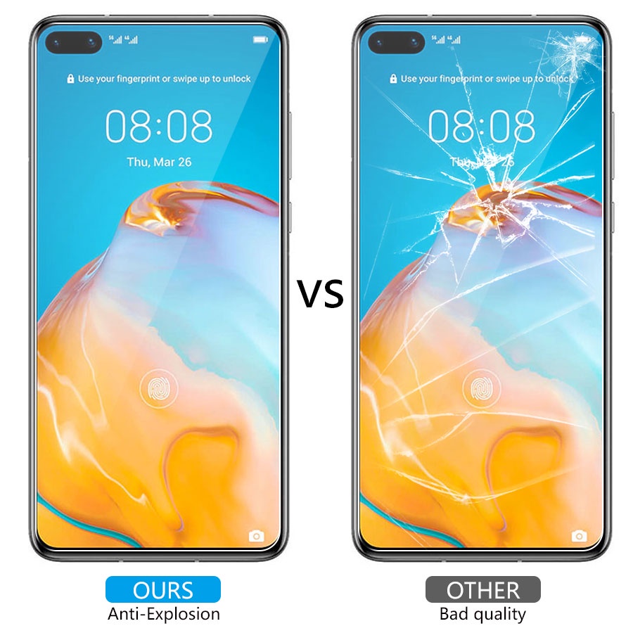Kính cường lực bảo vệ màn hình cho Huawei P20 Pro P30 P40 Lite Mate 20 Honor 8x Nova 3i 5t 7 Se 7i Y7A Y7P Y6P Y5P