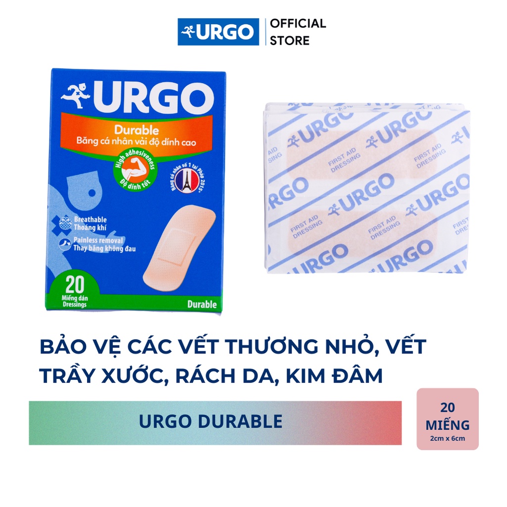 Băng cá nhân vải Urgo Durable