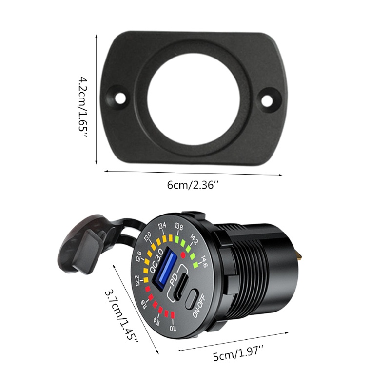 Củ Sạc Nhanh USB 3.0 Có Công Tắc ON/Off Nhiều Màu Sắc | BigBuy360 - bigbuy360.vn