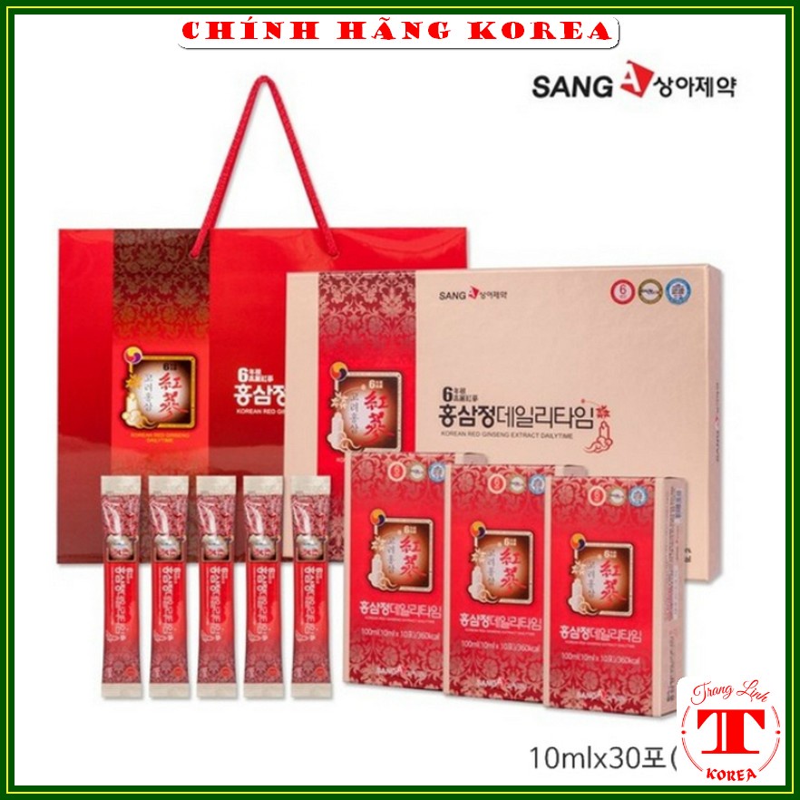 Nước hồng sâm Sanga hàn quốc, hộp 30 gói - Nước sâm nguyên chất Korean Red Ginseng Gold - tranglinh