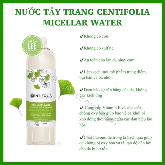 centifolia micellar water
