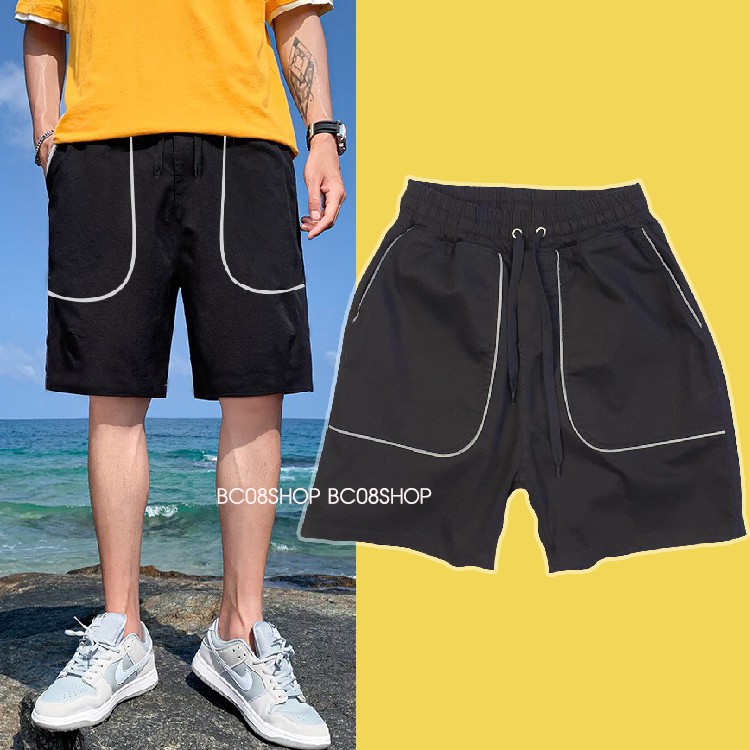 Quần Short Nam KaKi Đen Túi Phản Quang Phong Cách Ulzzang 1HIT_UNISEX