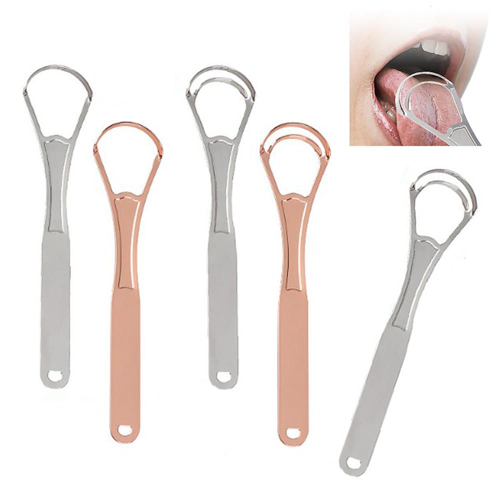 1 Dụng Cụ Cạo Lưỡi Bằng Thép Không Gỉ Hai Lớp Vệ Sinh Răng Miệng