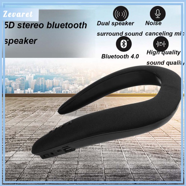 Loa Zevaret Bluetooth Không Dây 5D Pin 1200mAh Có Vòng Đeo Cổ