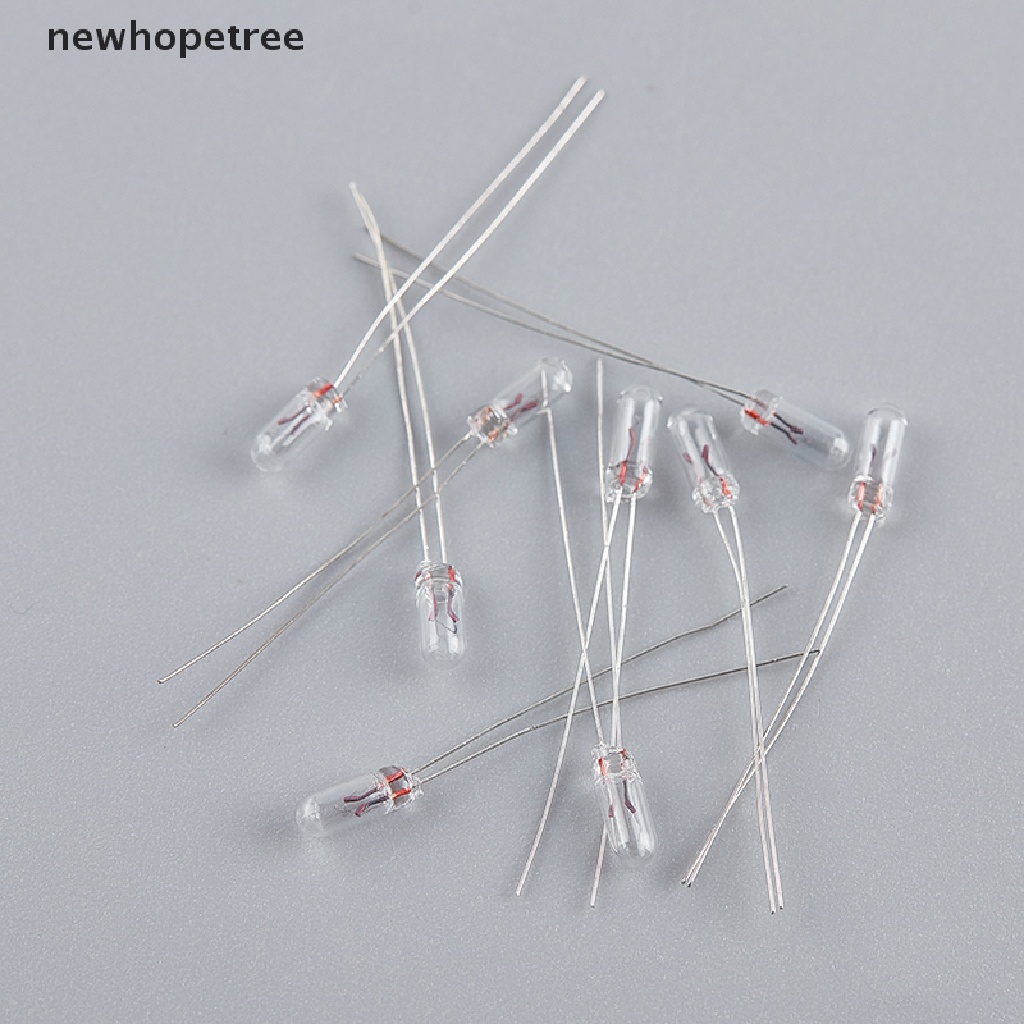 newhopetree 10pcs Mini 3/4/5mm 3/6/12/24V Lamp Light Bulb Edison Incandescent Filament Rice OIK