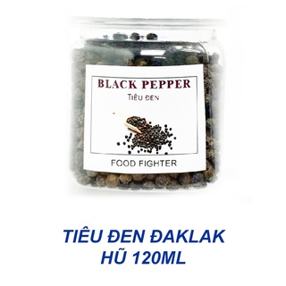 Tiêu đen hạt thơm cay - Hồ Tiêu sạch Đaklak - Black pepper - Hũ 120ml