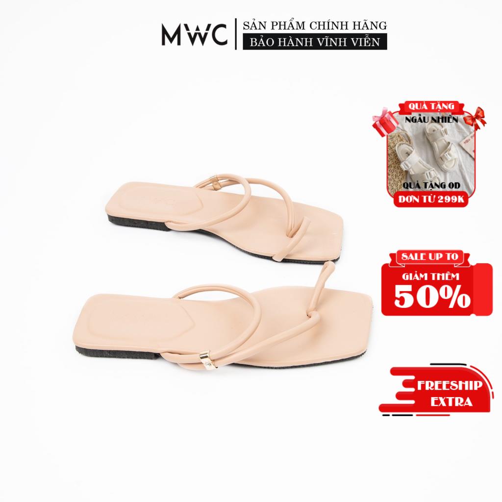 Dép Nữ MWC Đế Bệt Xỏ Ngón Thời Trang NUDE- 8092