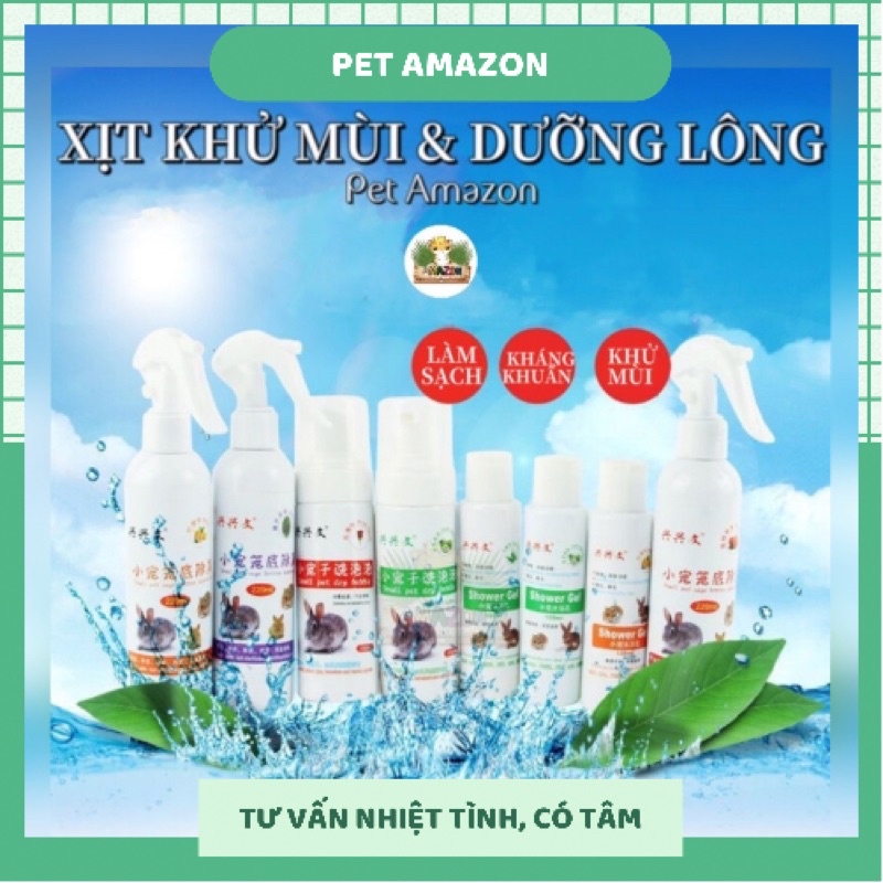 Sữa tắm &amp; xịt khử mùi dành cho thỏ bọ hamster sóc