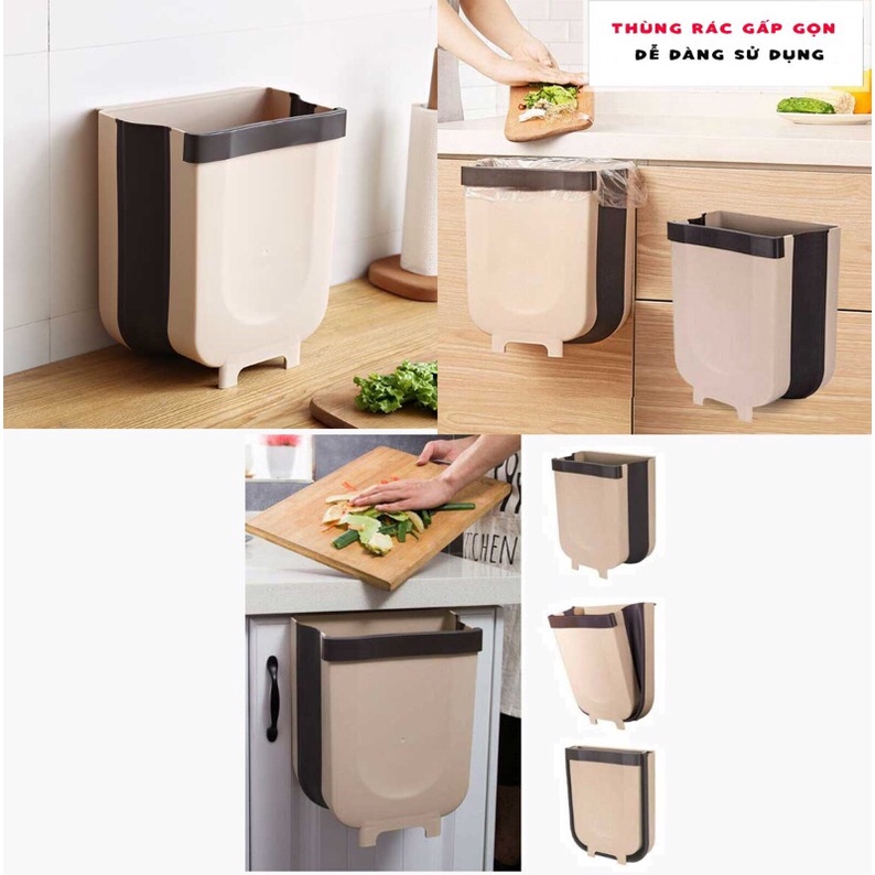Thùng rác gấp gọn loại nhỏ 21x14x23.5cm