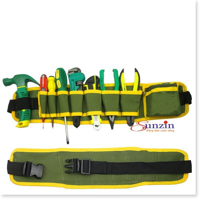 Thắt lưng kiêm túi đựng đồ 9 ngăn dành cho thợ điện, thợ mộc...(màu xanh)