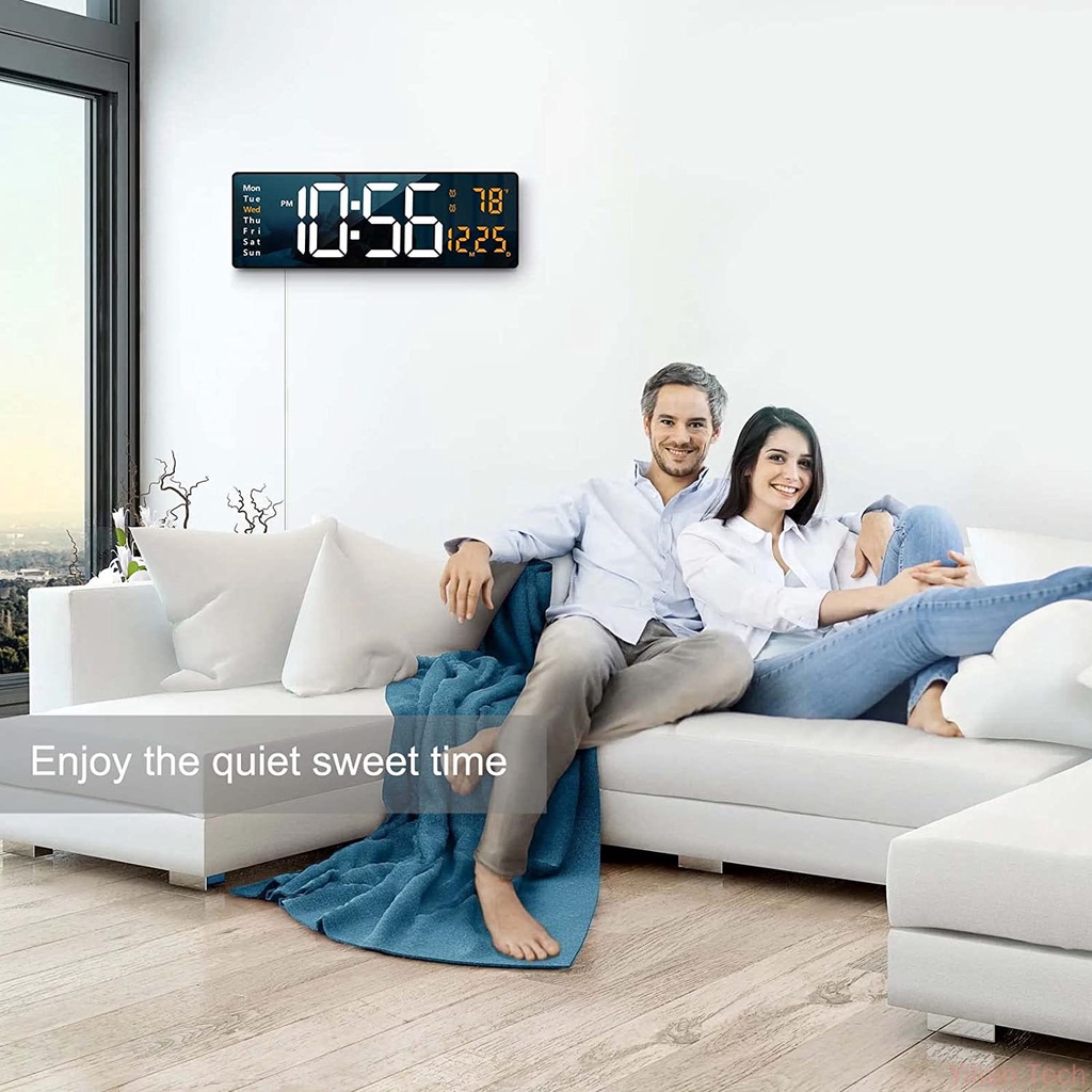 Đồng Hồ Điện Tử Đèn LED Điều Khiển Từ Xa Kỹ Thuật Số Có Thể Điều Chỉnh Độ Sáng Tự Động
