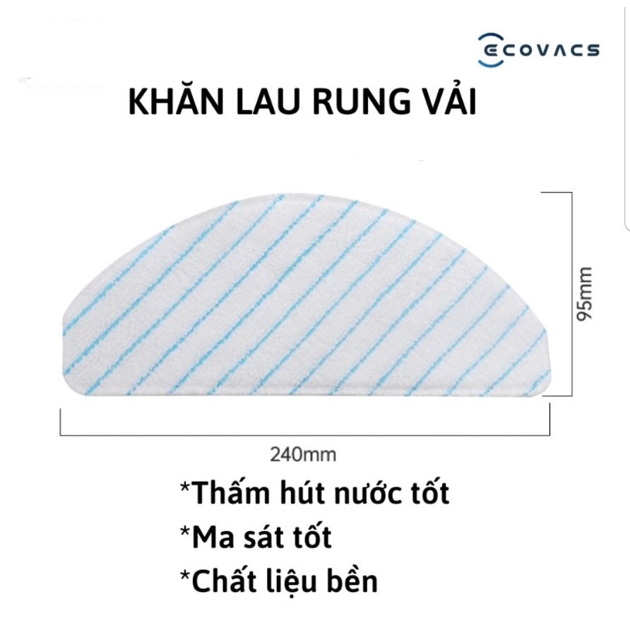 Khăn lau rung robot ecovacs deebot T8 T9, Giẻ lau rung robot deebot T8 T9 ozmo t9