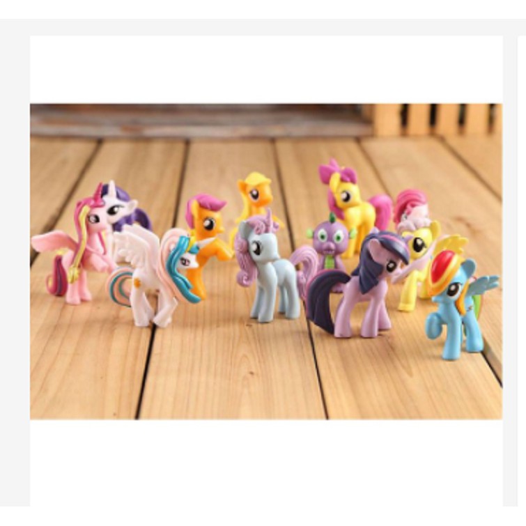 ĐỒ CHƠI NGỰA PONY THIÊN THẦN ( SET 12 CON LOẠI TO)