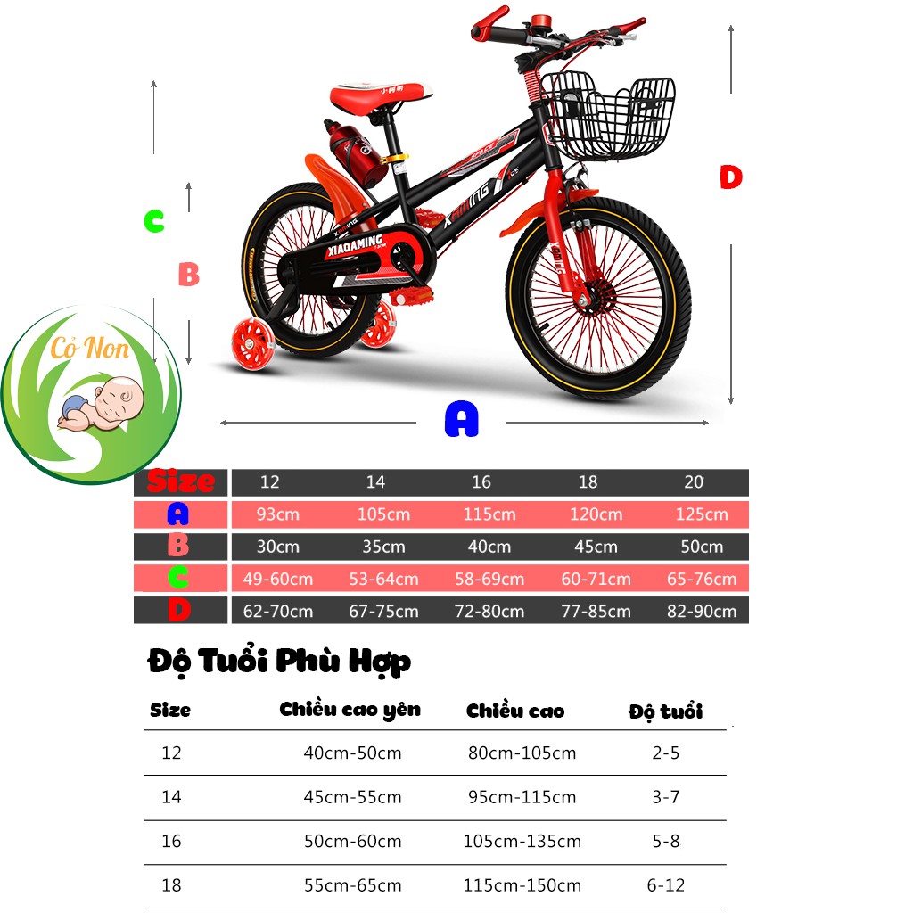 Xe đạp trẻ em, xe đạp bé trai 3 – 12 tuổi