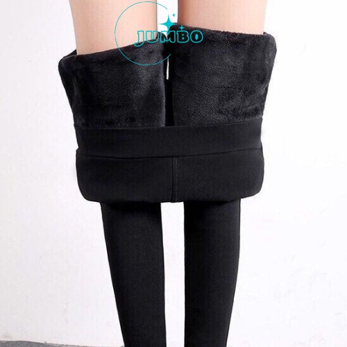 Quần legging nữ Jumbo dài lưng cạp cao giữ nhiệt legging thun ôm bó vải dày dặn cao cấp