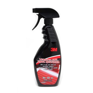 CHAI XỊT CHĂM SÓC DA, NỘI THẤT Ô TÔ - 3M LEATHER & VINYL RESTORER PN39040LT 400ML (ĐEN)